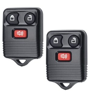3 buttons keyless entry remote control car key fob for ford 1998-2016 f150 f250 f350, edge, ranger, expedition, explorer, escape, lincoln, mercury (cwtwb1u331 cwtwb1u345) 2 pack