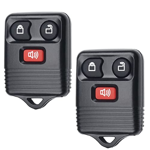 3 Buttons Keyless Entry Remote Control Car Key Fob for Ford 1998-2016 F150 F250 F350, Edge, Ranger, Expedition, Explorer, Escape, Lincoln, Mercury (CWTWB1U331 CWTWB1U345) 2 Pack