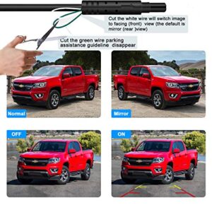 Backup Camera Car Waterproof HD Truck Rear View Reverse Cam Metal Durability Universal License Plate Cameras for Cars LED Light Color Night Vision AMTIFO H19