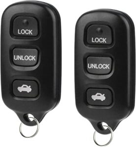key fob keyless entry remote replacement for toyota camry 2000 2001 2002 2003 2004 2005 2006/2002-2006 solara with fcc id：gq43vt14t (set of 2)