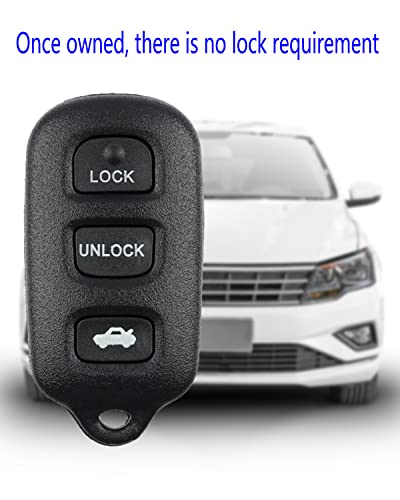 Key Fob Keyless Entry Remote Replacement for Toyota Camry 2000 2001 2002 2003 2004 2005 2006/2002-2006 Solara with FCC ID：GQ43VT14T (Set of 2)