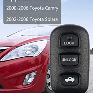 Key Fob Keyless Entry Remote Replacement for Toyota Camry 2000 2001 2002 2003 2004 2005 2006/2002-2006 Solara with FCC ID：GQ43VT14T (Set of 2)