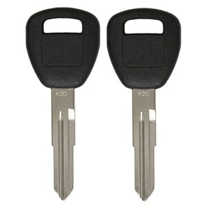 keyless2go replacement for new uncut transponder ignition id 13 chip car key hd106 (2 pack)