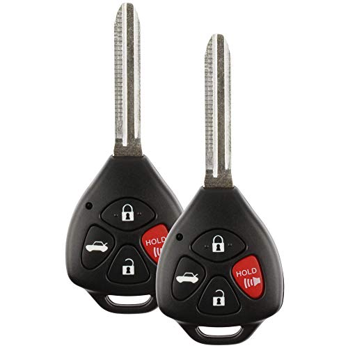 2X KeylessOption Remote Key Fob 4btn 4D-67 Chip for Toyota (HYQ12BBY)