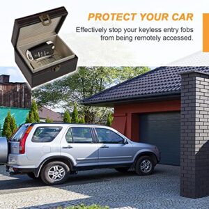 Car Key Faraday Box - RFID Signal Blocking Shielding Box and Key Fob Protector for Anti-Theft and Security