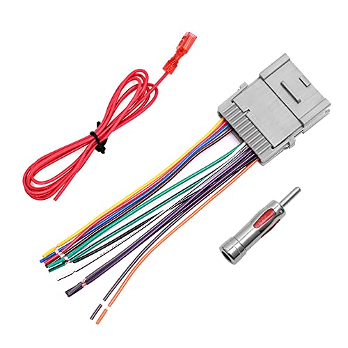 RDBS Auto Aftermarket Radio Wiring Harness Kit Stereo Wire Antenna Adapter Receiver Fit for Some Chevy GMC Buick Pontiac etc. Vehicles