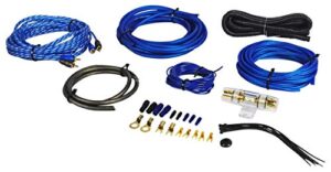 rockville rwk81 8 gauge complete amp installation wire kit with 100% copper rca,black