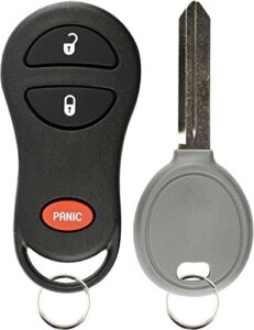 keylessoption keyless entry remote fob uncut ignition car key replacement for gq43vt17t, 04686481