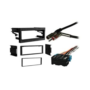 compatible with chevy suburban 1995 1996 1997 1998 1999 2000 2001 2002 single din stereo harness radio install dash kit