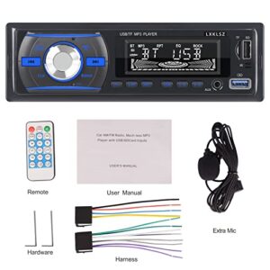 LXKLSZ Auto Radio Car Stereo Bluetooth Single Din LCD Audio Radio with APP Control MP3 Player Supports Hands Free Calling AM/FM Radio AUX Input TF/EQ/USB Fast Charging Radio Receiver