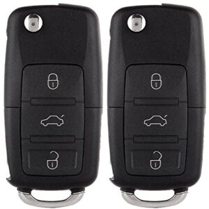 eccpp 2x uncut keyless entry remote key fob (case) replacement for 2002-2010 for volkswagen for beetle for volkswagen for golf for volkswagen for jetta for volkswagen for passat hlo1j0959753am