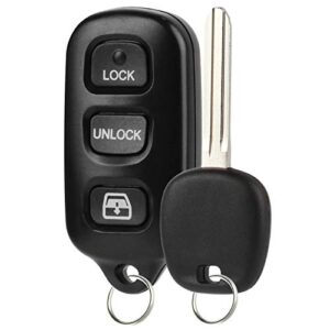 keyless entry remote fob + ignition key fits 2003-2008 toyota 4runner + sequoia (hyq12bbx 4c)