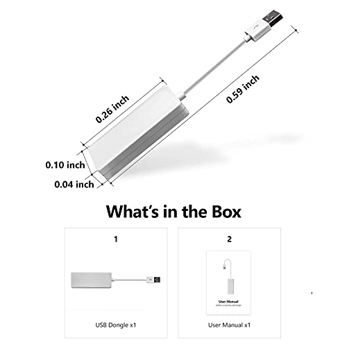 Eonon A0585 USB Dongle Android Auto and Car Play Autoplay for Eonon Android 10/ 8.0/8.1/9.0 Car Radio GA93 Car Stereo and GA9465,GA9480A,GA9453,GA9463,GA9451,GA9449 Etc.