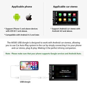 Eonon A0585 USB Dongle Android Auto and Car Play Autoplay for Eonon Android 10/ 8.0/8.1/9.0 Car Radio GA93 Car Stereo and GA9465,GA9480A,GA9453,GA9463,GA9451,GA9449 Etc.