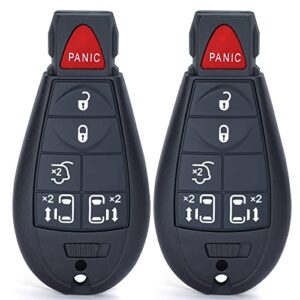 2× key fob replacement keyless smart remote car key fob m3n5wy783x iyz-c01c fits for chrysler town and country for dodge grand caravan 2008 2009 2010 2011 2012 2013 2014 2015 2016 2017 2018 2019 2020