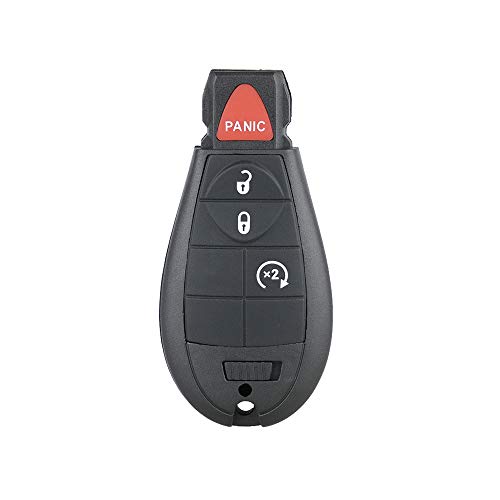 GQ4-53T 4 Buttons Keyless Entry Fob, 1 PC Programmable Remote Keys, Replace# 56046955,56046955AG, 56046955AA, 56046955AB, Fits for 2013-2018 Dodge Ram 1500 2500 3500