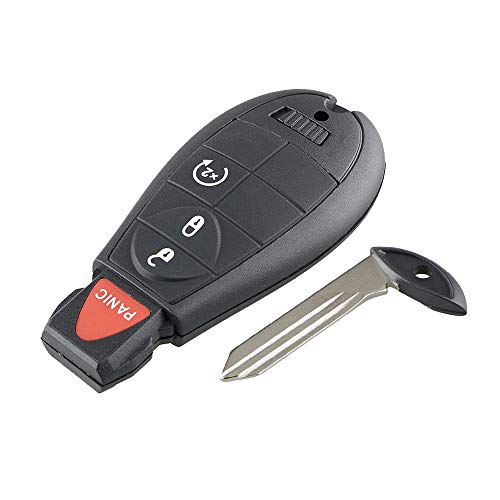 GQ4-53T 4 Buttons Keyless Entry Fob, 1 PC Programmable Remote Keys, Replace# 56046955,56046955AG, 56046955AA, 56046955AB, Fits for 2013-2018 Dodge Ram 1500 2500 3500