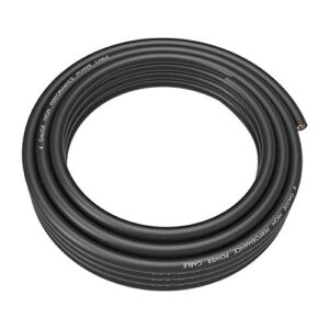 rockrix 4 gauge black 25ft amplifier amp power/ground wire soft touch cable