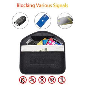 Zolunu Signal Blocking Bags, with for Key Fob Faraday Bags Car Keys and Cell Phone, Car RFID Anti-Theft Signal Blocker, Gifts Set for Men