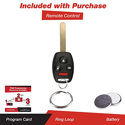 KeylessOption Keyless Entry Remote Fob Uncut Ignition Car Key for 2008-2012 Honda Accord MLBHLIK-1T