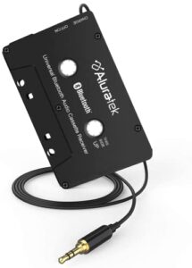 aluratek premium audio cassette receiver, premium car audio, universal 3.5mm audio jack or aux-in port, supports phones/tablets/stereo/headphones/hi-fi/portable speaker, 3 foot cable length