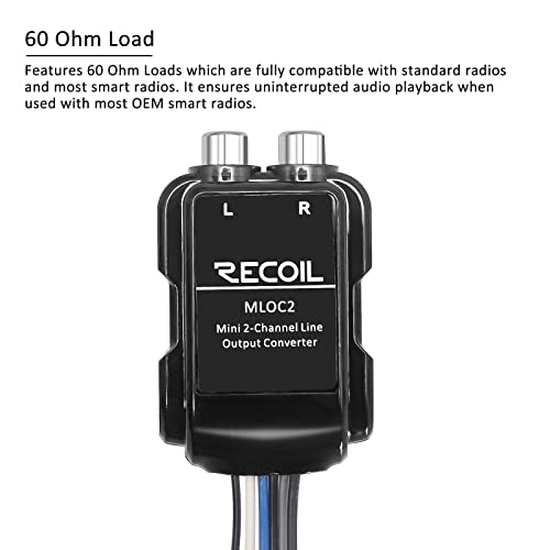 Recoil MLOC2 2-Channel Micro Line Output Converter with Remote Turn On Trigger