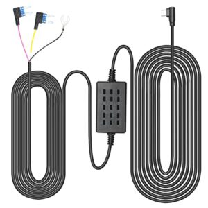 hupejos type-c hardwire kit for v7/v7pro dash cam, hard wire car charger cable kit 12v- 24v to 5v/2.5a for dash cameras with low voltage protection, parking monitoring