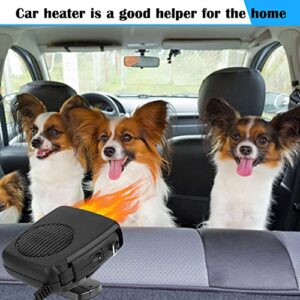 Portable Car Heater,200W 2 in 1 with Heating and Cooling Modes for Fast Heating Defrost Defogger, Automobile Windscreen Fan in Cigarette Lighter (24V)