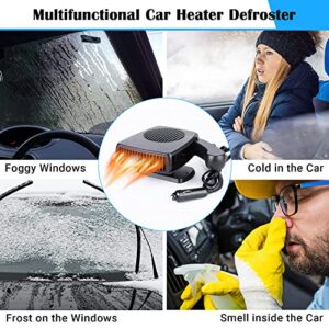 Portable Car Heater,200W 2 in 1 with Heating and Cooling Modes for Fast Heating Defrost Defogger, Automobile Windscreen Fan in Cigarette Lighter (24V)