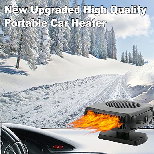 Portable Car Heater,200W 2 in 1 with Heating and Cooling Modes for Fast Heating Defrost Defogger, Automobile Windscreen Fan in Cigarette Lighter (24V)