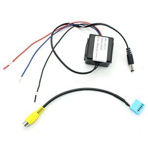 car rear view camera power delay timer relay filter rectifier rcd330 pq mib rca conversion adapter for vw bmw benz audi greenyi