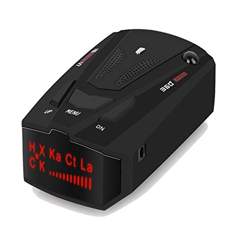 Laser Radar Detector for Cars, Voice Alert and Car Speed Alarm System, City/Highway Mode 360 Degree Detection Radar Detectors with LED Display for Cars