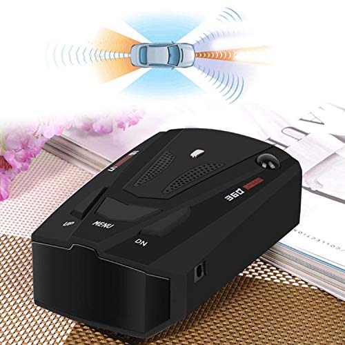 Laser Radar Detector for Cars, Voice Alert and Car Speed Alarm System, City/Highway Mode 360 Degree Detection Radar Detectors with LED Display for Cars