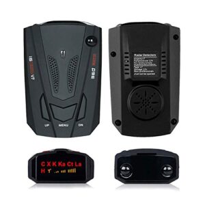 Laser Radar Detector for Cars, Voice Alert and Car Speed Alarm System, City/Highway Mode 360 Degree Detection Radar Detectors with LED Display for Cars