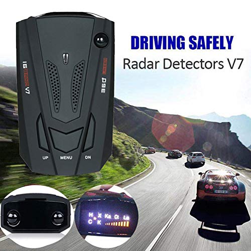 Laser Radar Detector for Cars, Voice Alert and Car Speed Alarm System, City/Highway Mode 360 Degree Detection Radar Detectors with LED Display for Cars