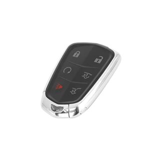 acropix 315mhz keyless entry remote key fob fit for cadillac escalade – pack of 1 black silver tone