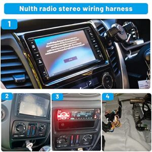 NuIth Radio Wiring Harness with Antenna Adapter Connector Replacement for GM GMC Sierra Chevy Buick 2002-2008 Aftermarket Stereo Wire Cable Plug