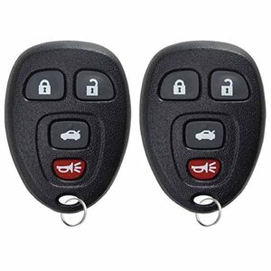 keylessoption keyless entry remote control car key fob for impala lucerne dts monte carlo 15912859 (pack of 2)