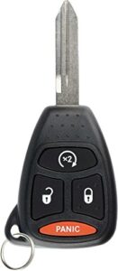 keylessoption keyless remote start fob uncut car ignition key for dodge dakota, ram, durango, kobdt04a, oht692714aa