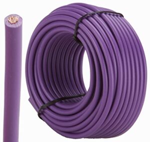 best connections audiopipe copper clad stranded car audio primary remote wire (12 gauge 50′, purple)