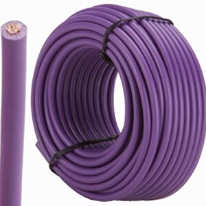 Best Connections Audiopipe Copper Clad Stranded Car Audio Primary Remote Wire (12 Gauge 50', Purple)