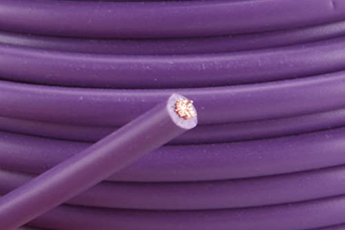 Best Connections Audiopipe Copper Clad Stranded Car Audio Primary Remote Wire (12 Gauge 50', Purple)