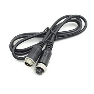 hxchen 1m/3ft car 4-pin aviation video extension cable for cctv rearview camera truck trailer camper bus motorhome vehicle backup monitor waterproof shockproof system