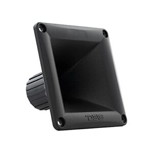 ds18 pro-h44 black universal square driver tweeter horn body easy twist on/off installation, set of 1 (black)