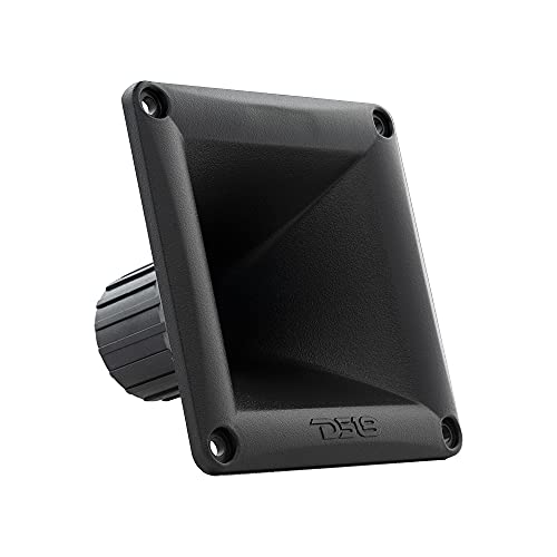 DS18 PRO-H44 Black Universal Square Driver Tweeter Horn Body Easy Twist On/Off Installation, Set of 1 (Black)