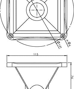 DS18 PRO-H44 Black Universal Square Driver Tweeter Horn Body Easy Twist On/Off Installation, Set of 1 (Black)