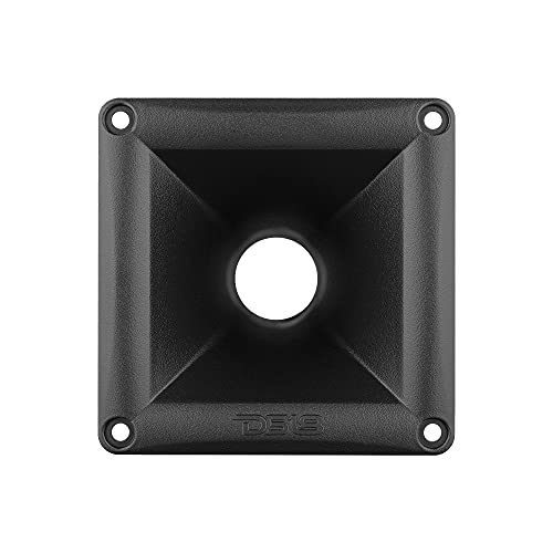 DS18 PRO-H44 Black Universal Square Driver Tweeter Horn Body Easy Twist On/Off Installation, Set of 1 (Black)