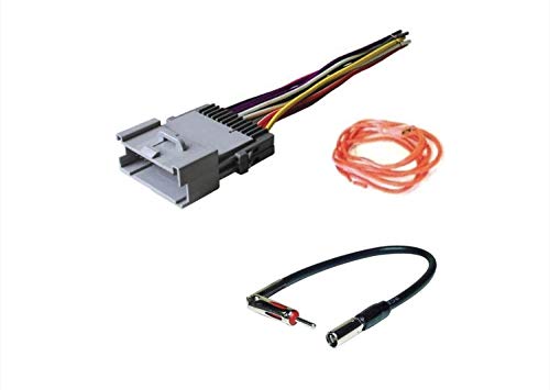 ASC Audio Car Stereo Wire Harness and Antenna Adapter for some Buick Chevrolet GMC Hummer Isuzu Oldsmobile Pontiac- 03-06 Silverado, Tahoe, Suburban, Sierra etc.- Please Read Important Info Below