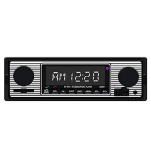 Car Stereo for Bluetooth, Retro Car FM Radio Smart Player, Electronic Auto FM Radio Receiver, Hands-Free Calling, Support MP3/WMA/WAV/AUX