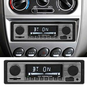 Car Stereo for Bluetooth, Retro Car FM Radio Smart Player, Electronic Auto FM Radio Receiver, Hands-Free Calling, Support MP3/WMA/WAV/AUX